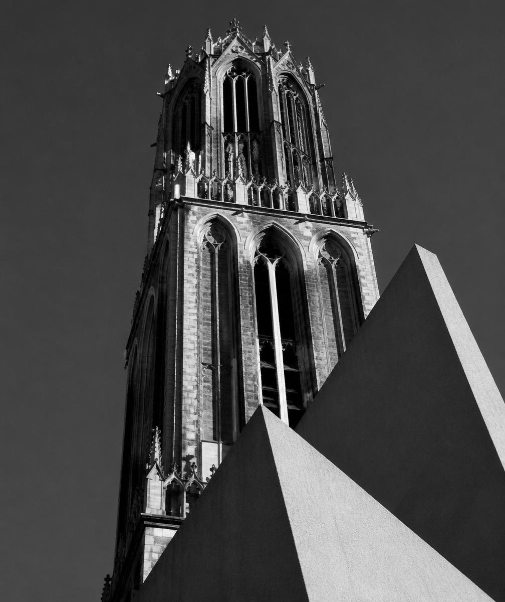 Abstract architectural view of the Domtoren in Utrecht